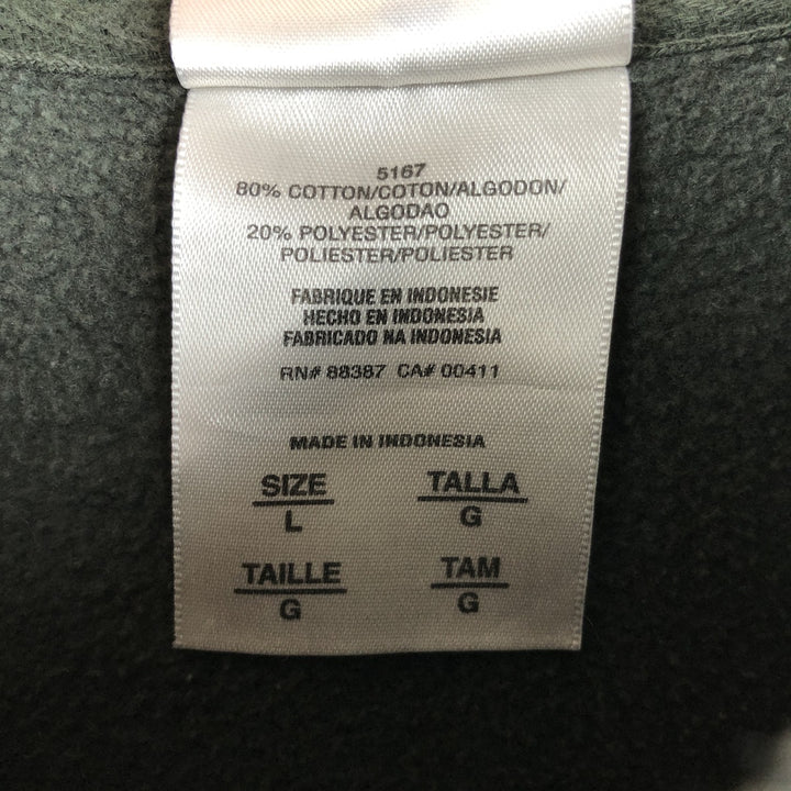 00'S Adidas logo sweatshirt, men's size L cotton Khaki type sage green Vintage Second Hand