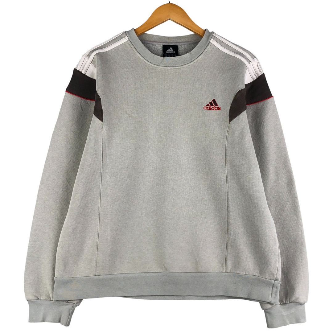 00'S Adidas logo sweatshirt, men's size L cotton Mint green Vintage Second Hand