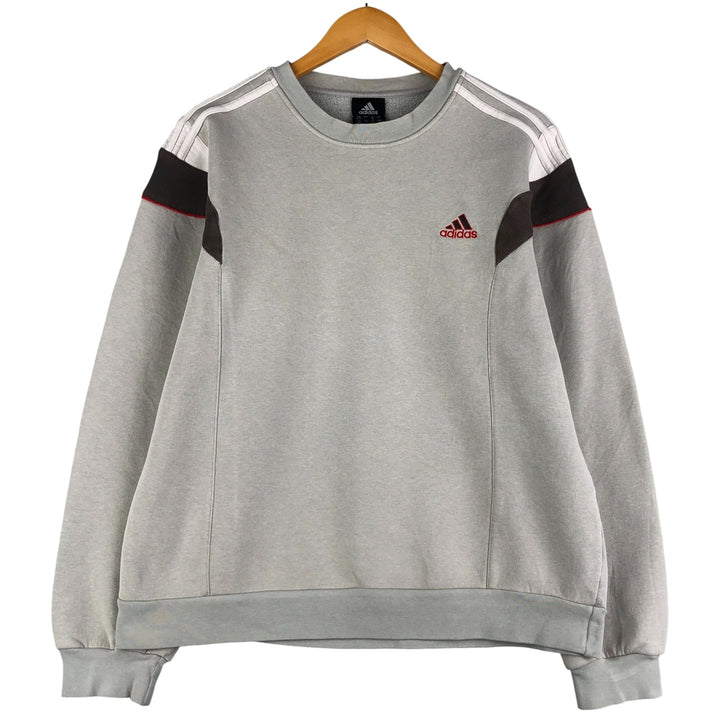 00'S Adidas logo sweatshirt, men's size L cotton Mint green Vintage Second Hand