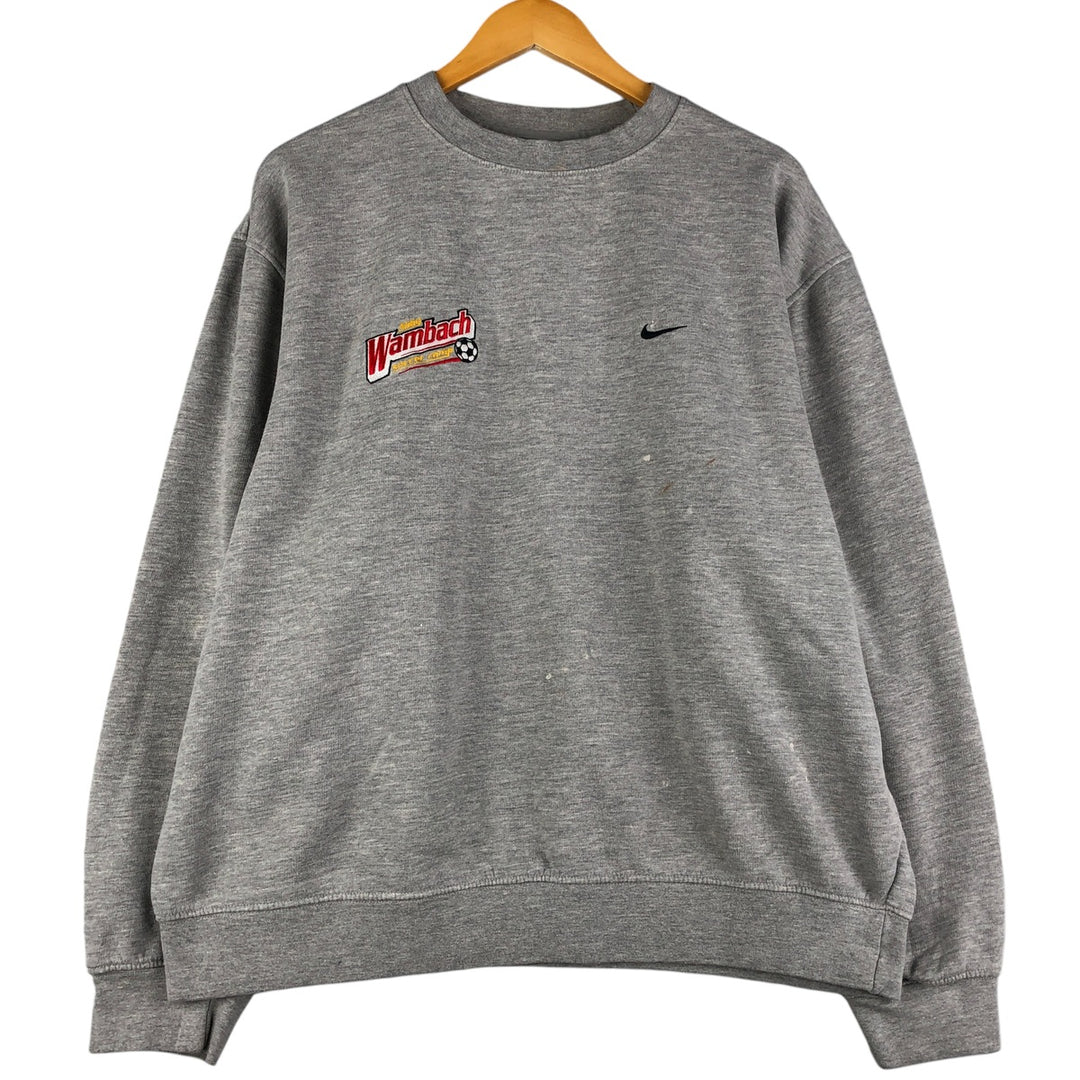 Nike logo sweatshirt, sweatshirt, men's size XL cotton gray type Vintage Second Hand