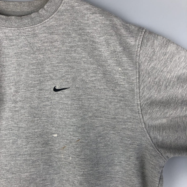 Nike logo sweatshirt, sweatshirt, men's size XL cotton gray type Vintage Second Hand