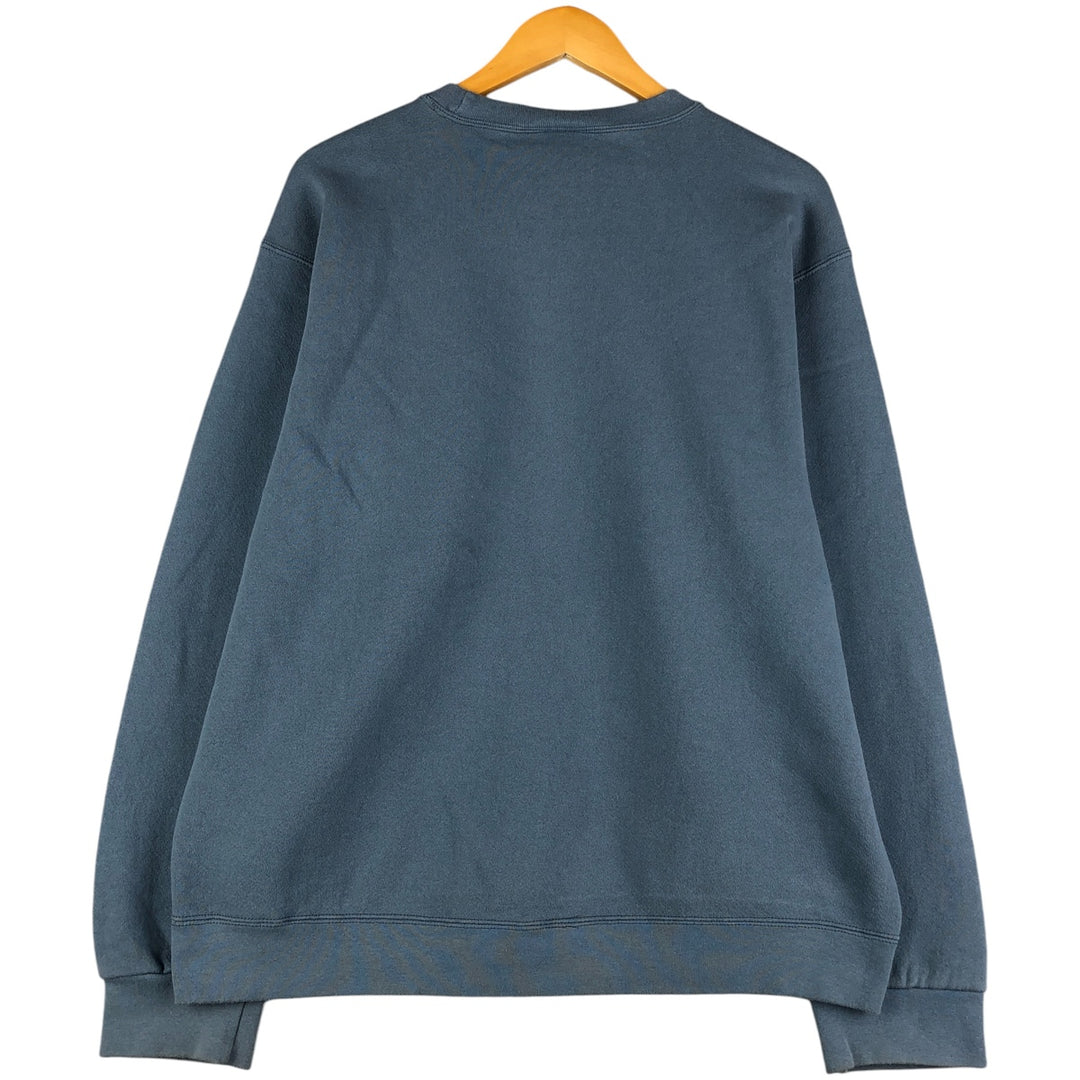 90s~ Vintage Nike One-Point Logo Sweatshirt, Men's Size L cotton blue type Vintage Second Hand