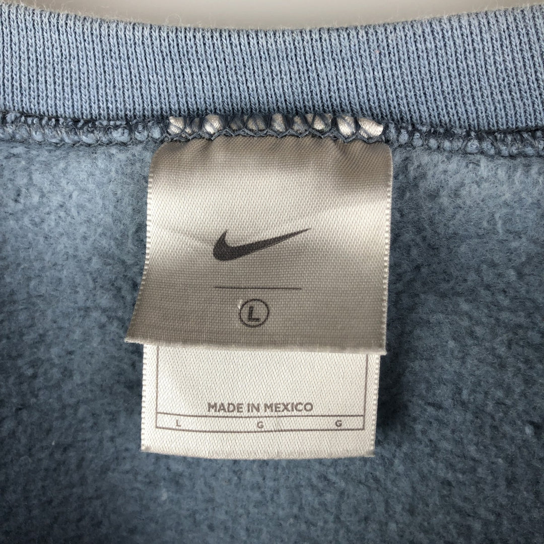 90s~ Vintage Nike One-Point Logo Sweatshirt, Men's Size L cotton blue type Vintage Second Hand