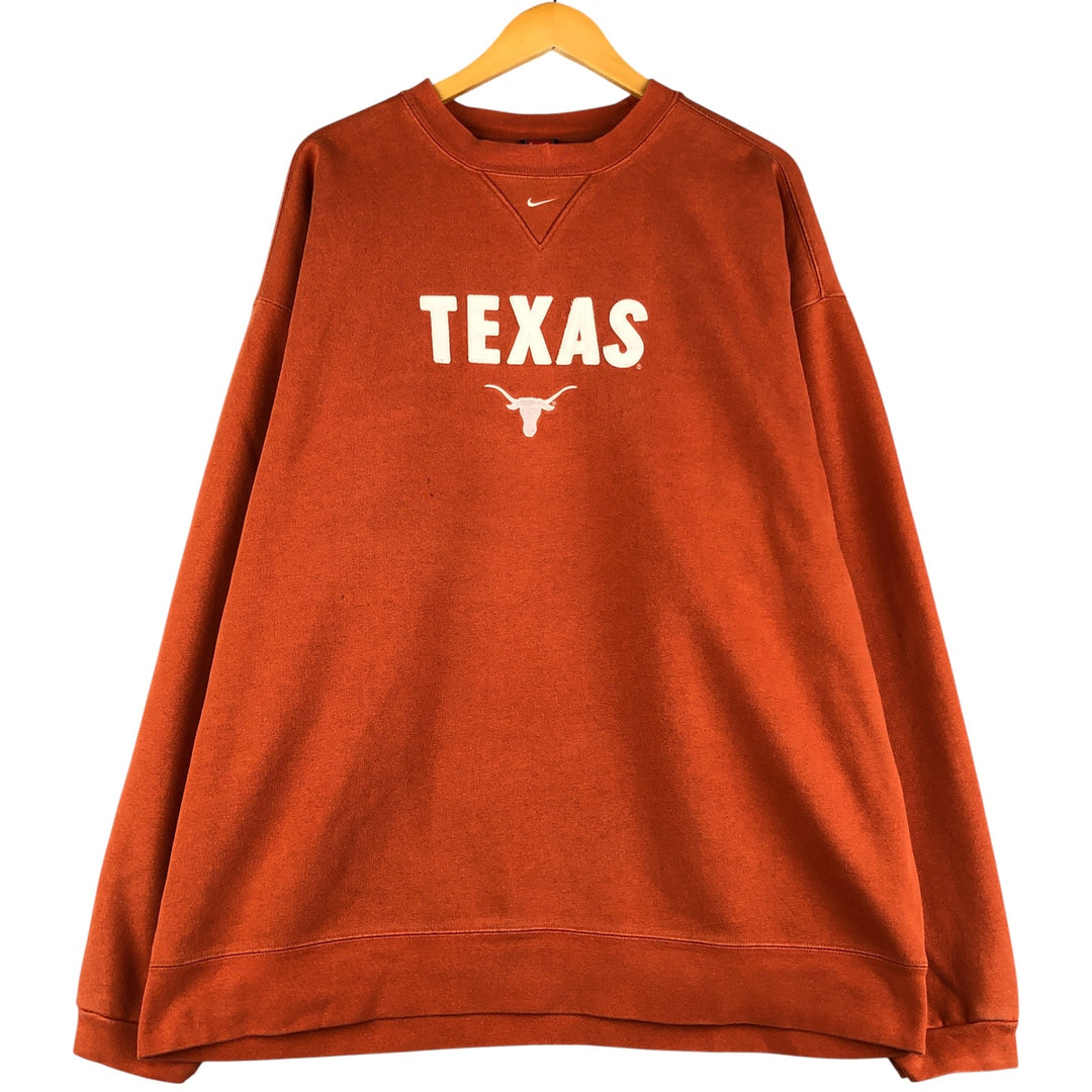Nike College Sweatshirt, Men's XL cotton orange type Vintage Second Hand
