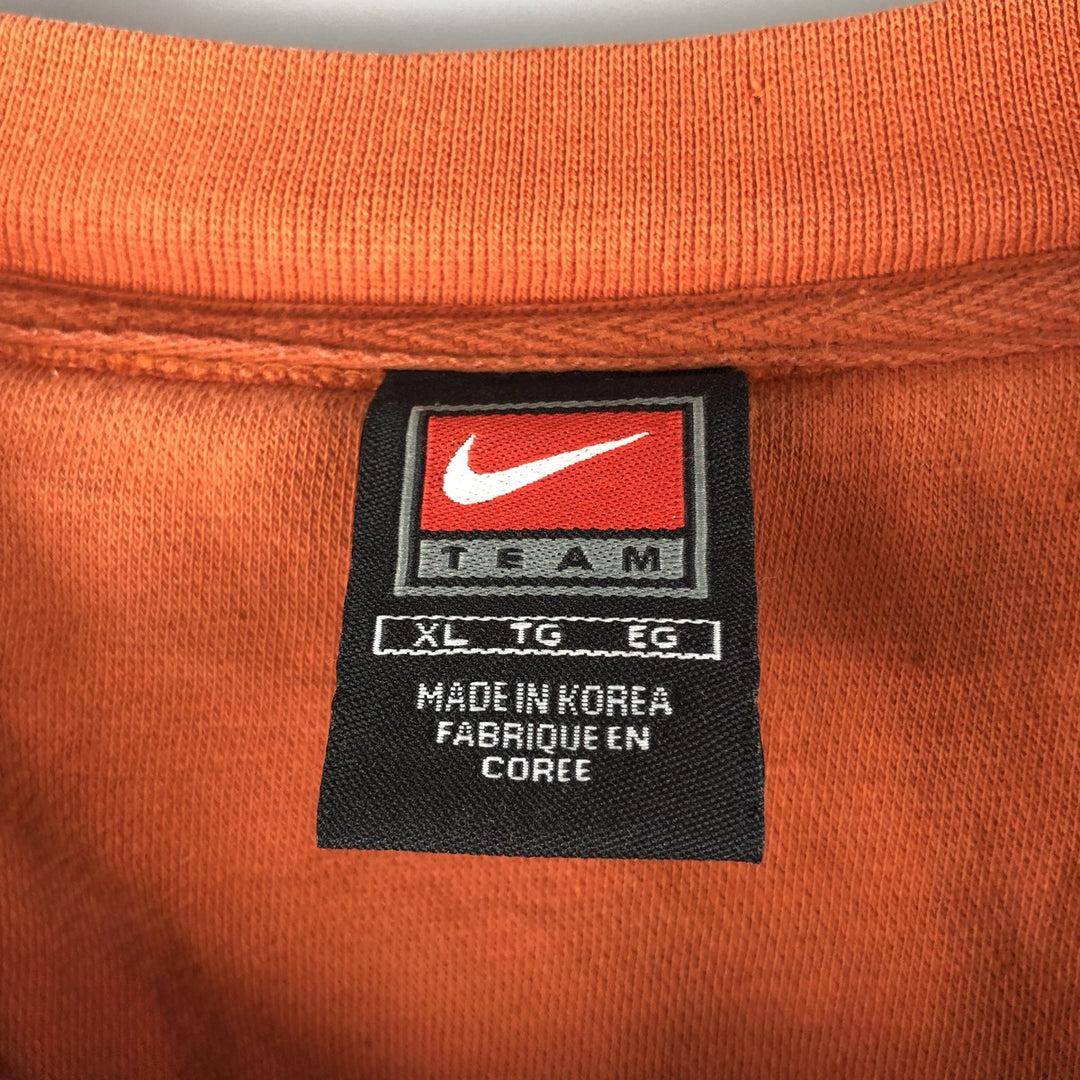 Nike College Sweatshirt, Men's XL cotton orange type Vintage Second Hand