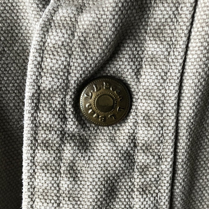 90s-00'S Vintage LLBean Long Sleeve Duck Work Shirt, Made in Canada, Men's Size L cotton Beige type Vintage Second Hand
