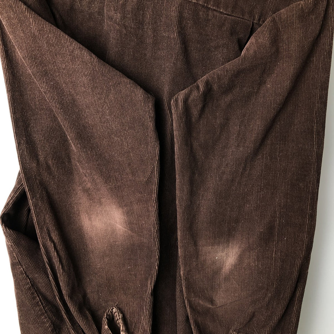 Donna Wide Collar Long Sleeve Corduroy Shirt, Men's Size L unclear brown type Vintage Second Hand