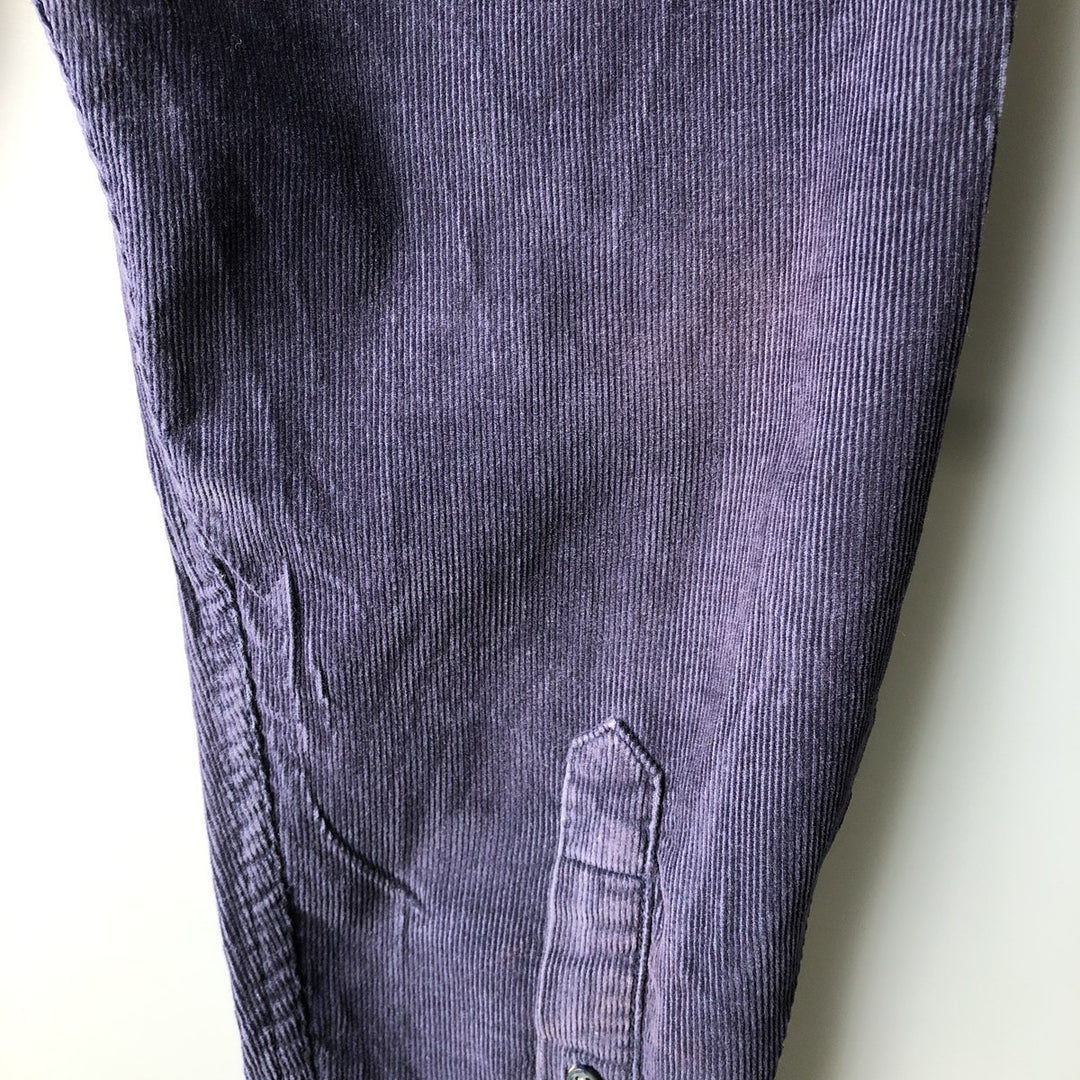 2000'S Eddie Bauer Relaxed Fit Long Sleeve Button-Down Corduroy Shirt, Men's Size L cotton navy blue type Vintage Second Hand