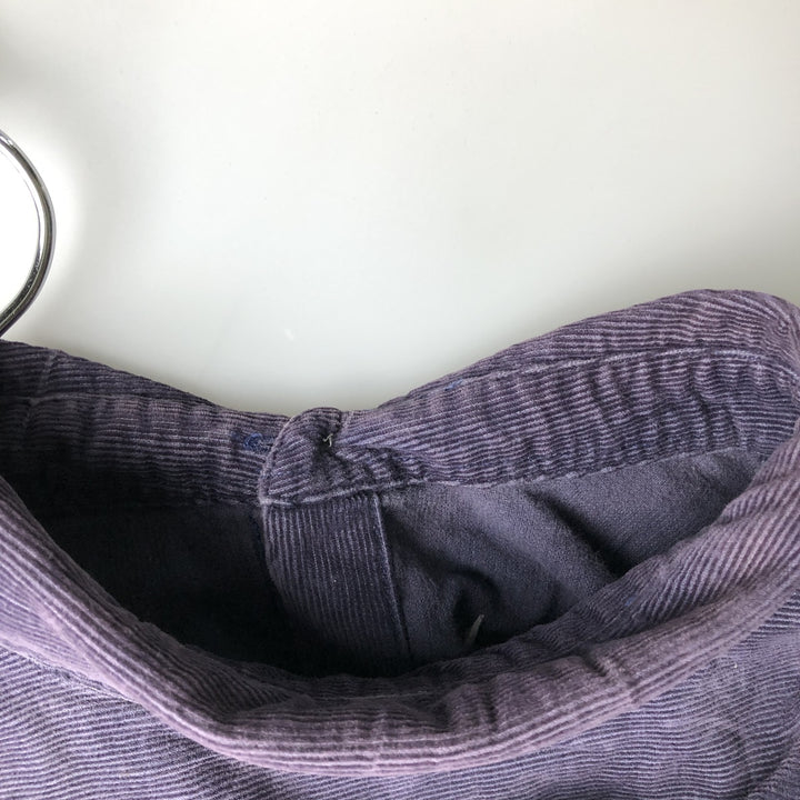 2000'S Eddie Bauer Relaxed Fit Long Sleeve Button-Down Corduroy Shirt, Men's Size L cotton navy blue type Vintage Second Hand