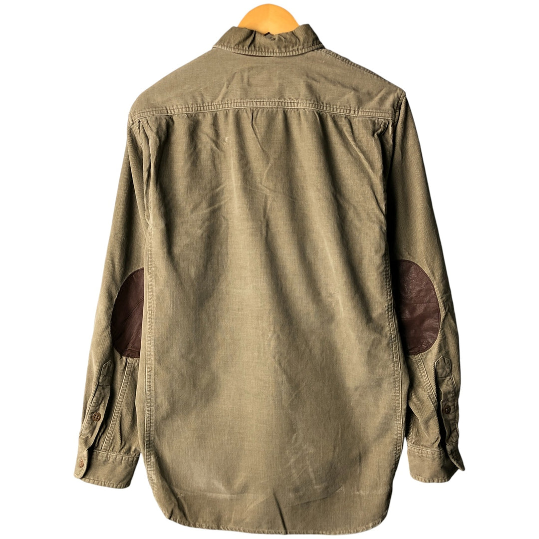 Vintage 1980'S Banana Republic long-sleeved corduroy shirt, size L, men's cotton Khaki type Vintage Second Hand