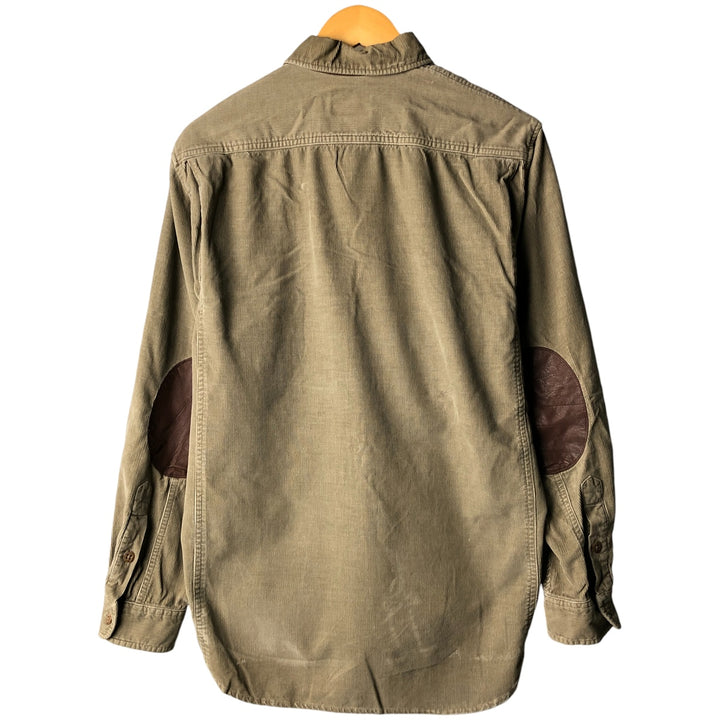 Vintage 1980'S Banana Republic long-sleeved corduroy shirt, size L, men's cotton Khaki type Vintage Second Hand
