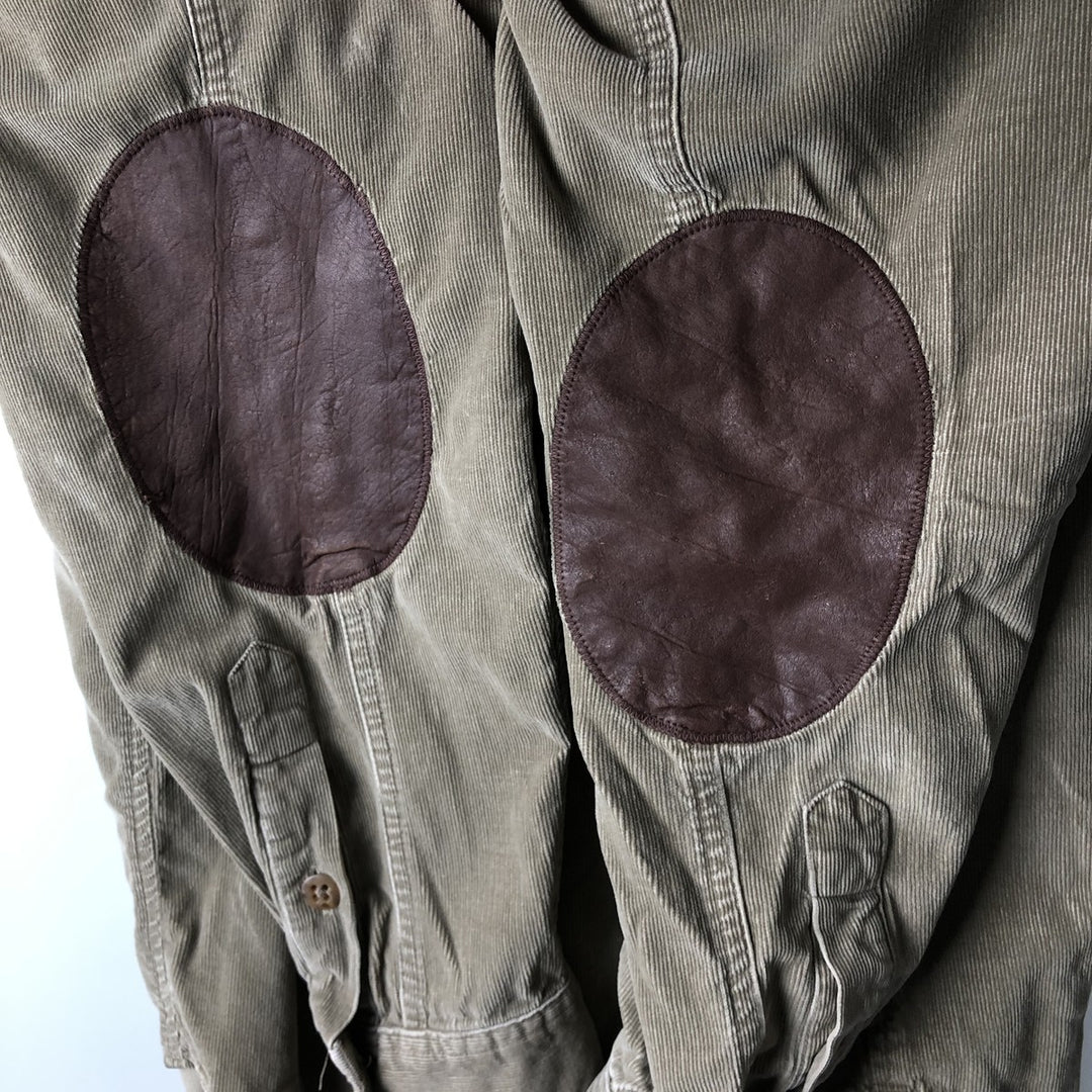 Vintage 1980'S Banana Republic long-sleeved corduroy shirt, size L, men's cotton Khaki type Vintage Second Hand