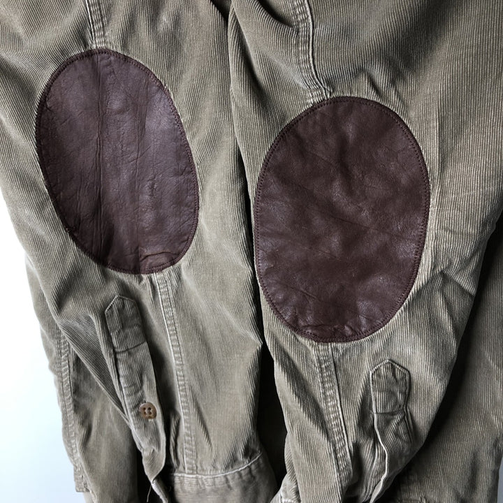 Vintage 1980'S Banana Republic long-sleeved corduroy shirt, size L, men's cotton Khaki type Vintage Second Hand