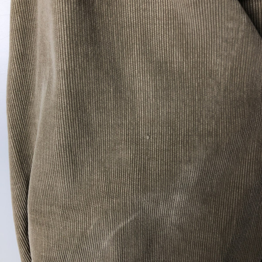 Vintage 1980'S Banana Republic long-sleeved corduroy shirt, size L, men's cotton Khaki type Vintage Second Hand