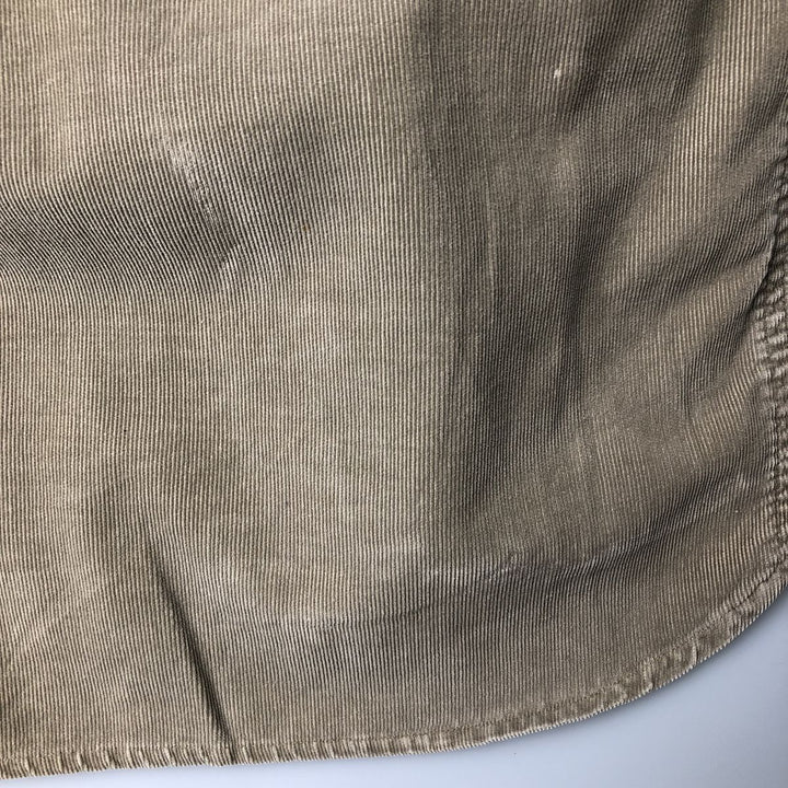 Vintage 1980'S Banana Republic long-sleeved corduroy shirt, size L, men's cotton Khaki type Vintage Second Hand
