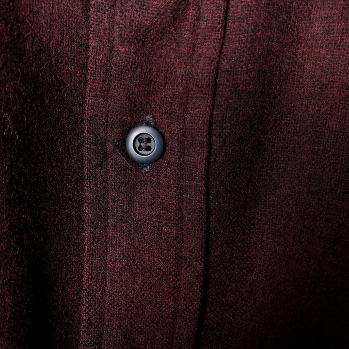 Vintage 1970'S Pendleton Check Pattern Ombre Check Wool Shirt, Made in USA, Men's XL wool burgundy type Vintage Second Hand