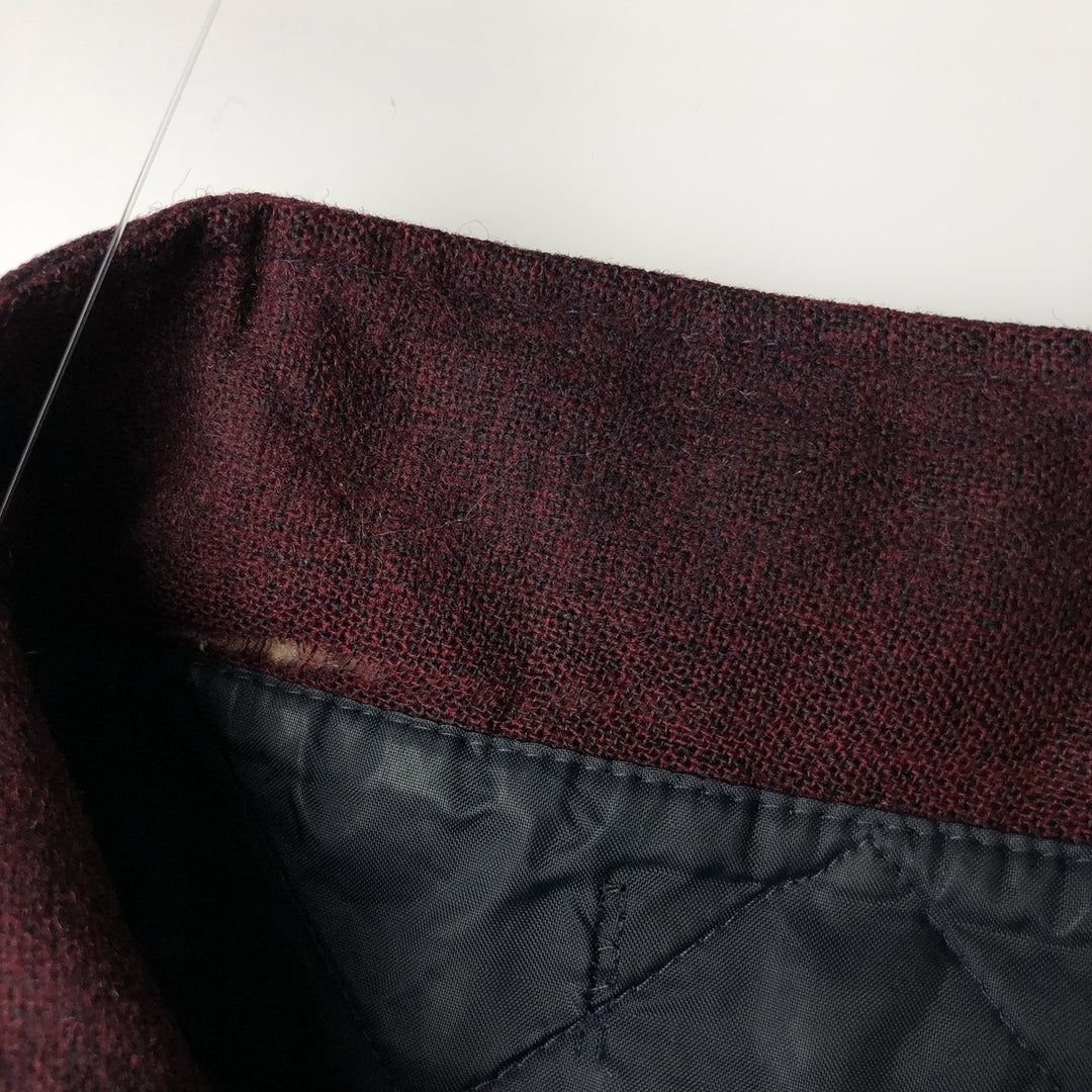 Vintage 1970'S Pendleton Check Pattern Ombre Check Wool Shirt, Made in USA, Men's XL wool burgundy type Vintage Second Hand