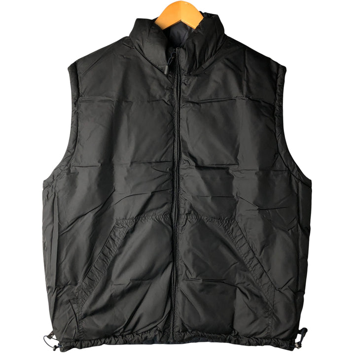 90'S GAP Vintage Reversible Ripstop Down Vest, Men's Size L Nylon navy blue type Vintage Second Hand