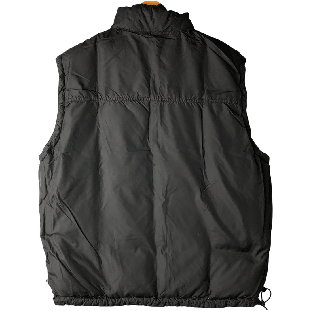 90'S GAP Vintage Reversible Ripstop Down Vest, Men's Size L Nylon navy blue type Vintage Second Hand