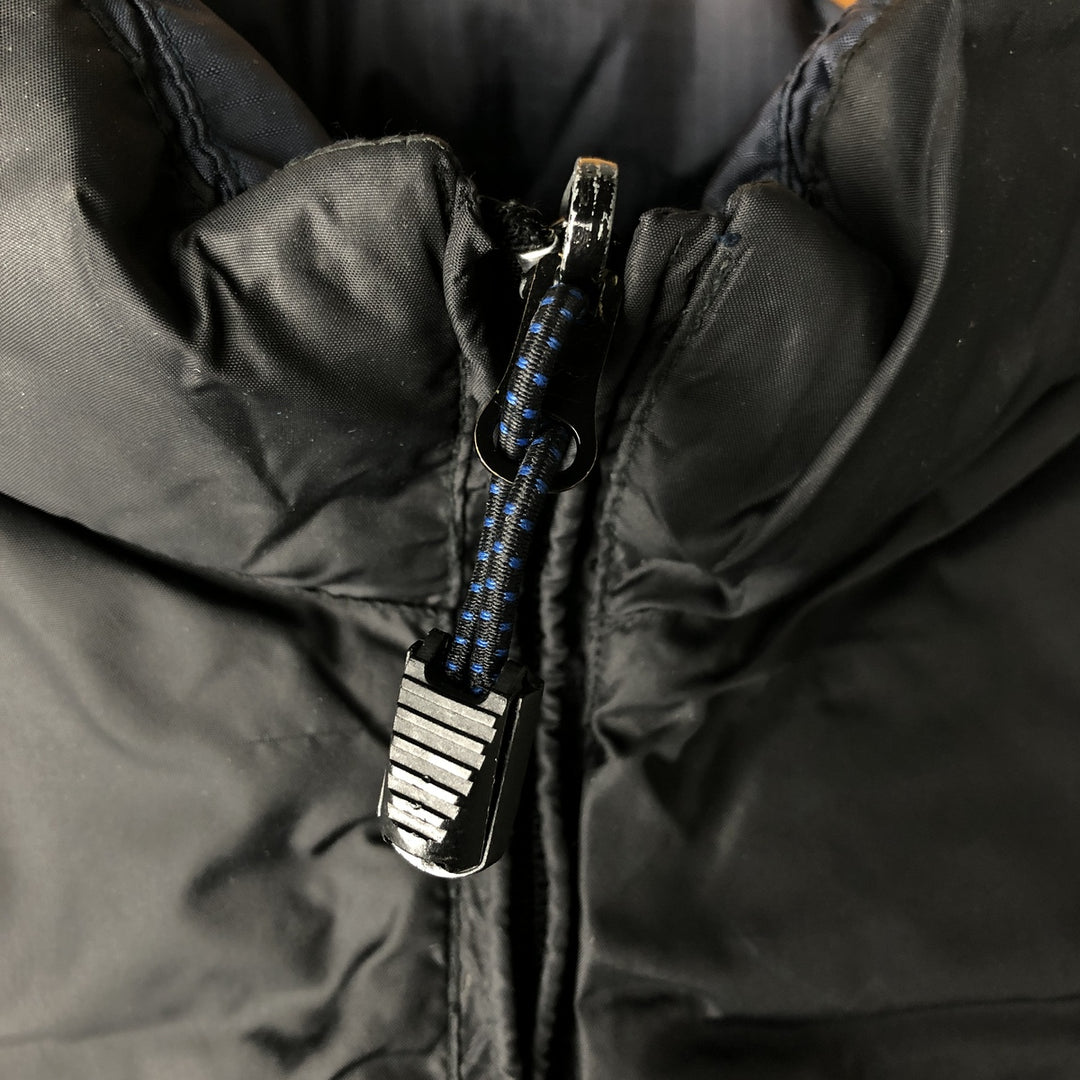 90'S GAP Vintage Reversible Ripstop Down Vest, Men's Size L Nylon navy blue type Vintage Second Hand