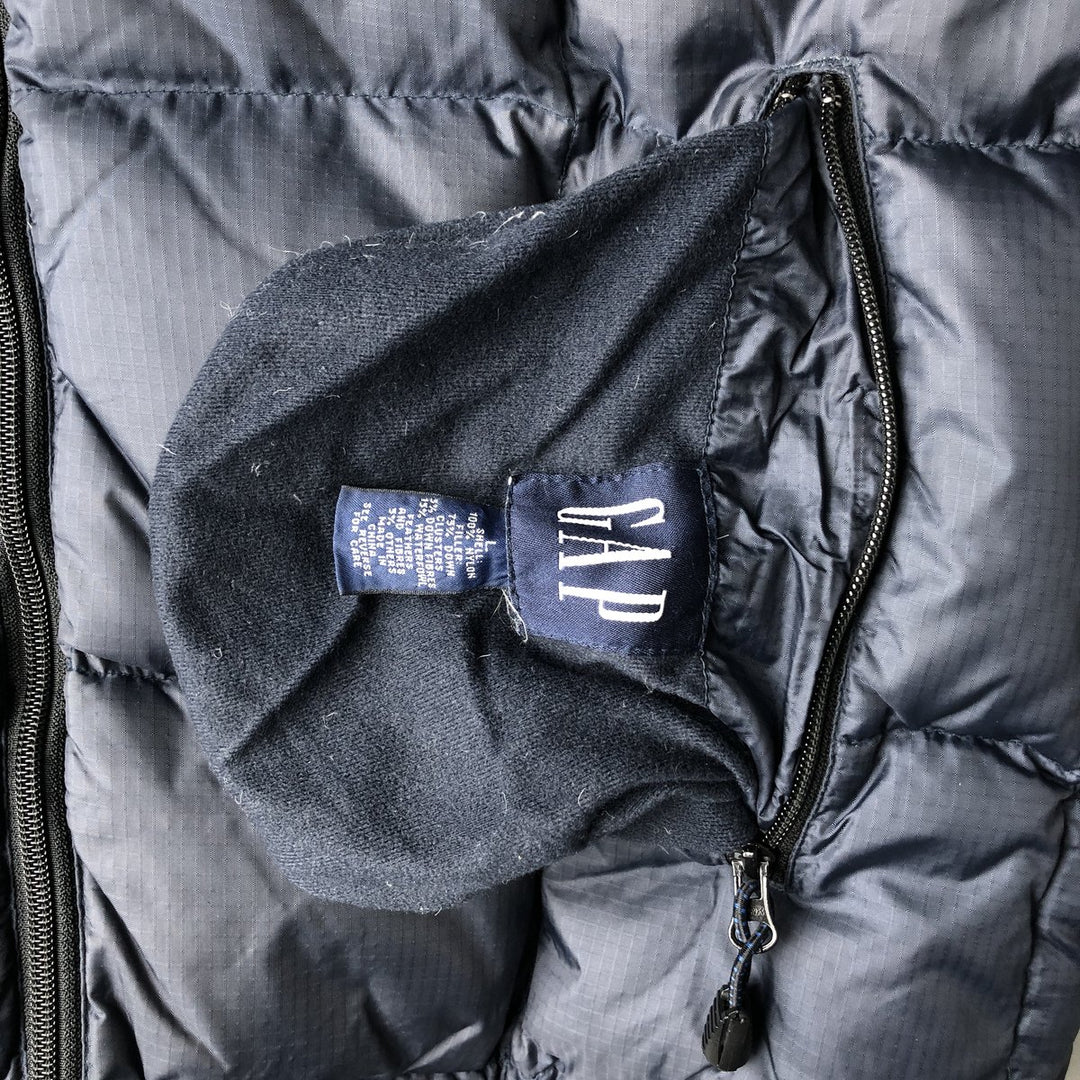 90'S GAP Vintage Reversible Ripstop Down Vest, Men's Size L Nylon navy blue type Vintage Second Hand