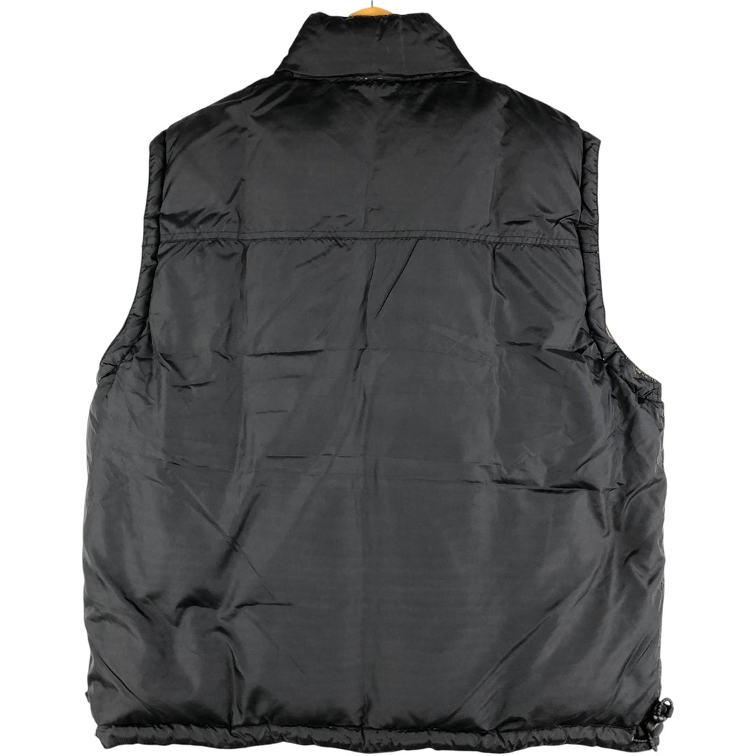 90'S GAP Vintage Reversible Ripstop Down Vest, Men's Size L Nylon black type Vintage Second Hand