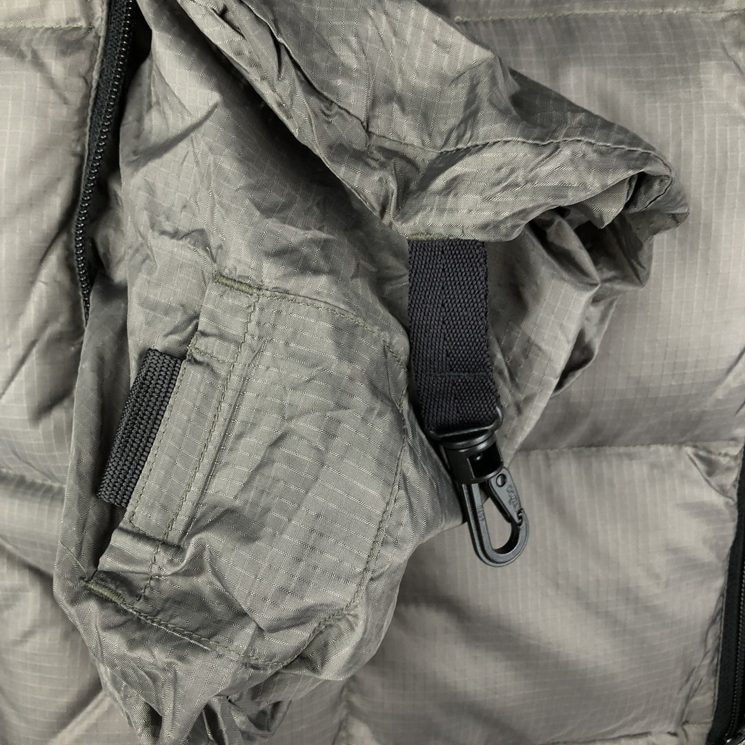 90'S GAP Vintage Reversible Ripstop Down Vest, Men's Size L Nylon black type Vintage Second Hand