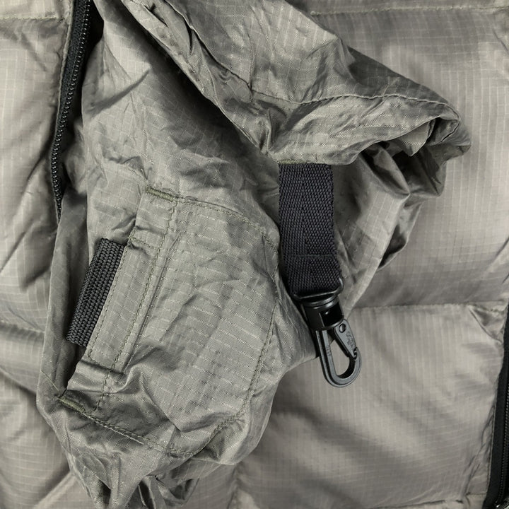 90'S GAP Vintage Reversible Ripstop Down Vest, Men's Size L Nylon black type Vintage Second Hand