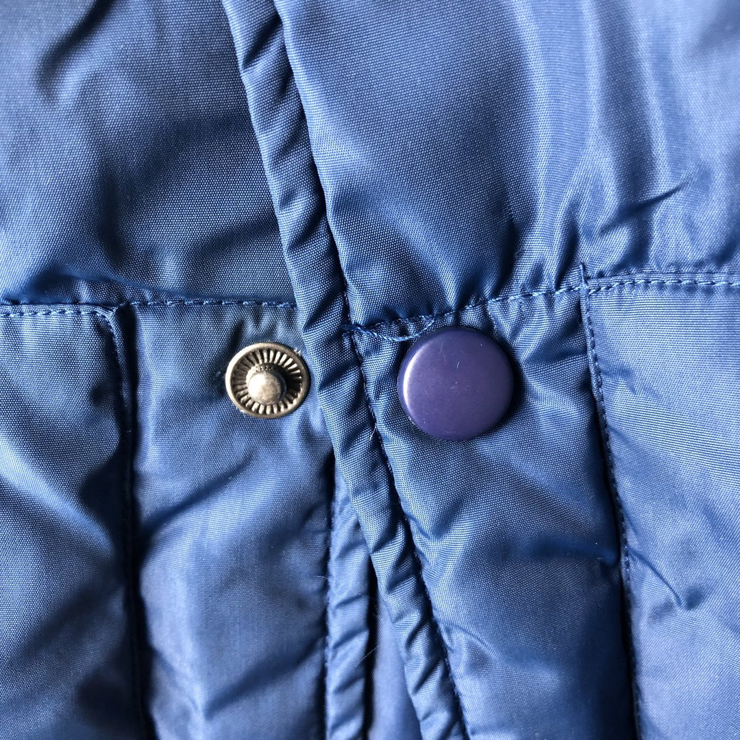 Vintage 80s-90'S Lands' End goose down vest, size M, men's Nylon Navy blue Vintage Second Hand