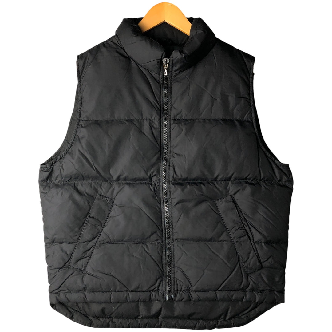 2000'S Eddie Bauer goose down vest, men's size small Nylon black type Vintage Second Hand