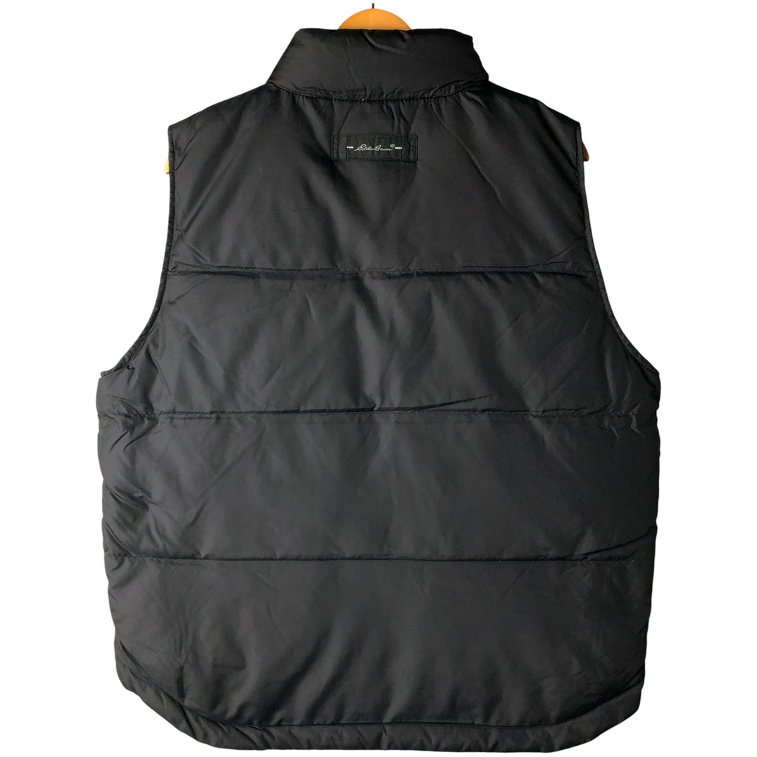 2000'S Eddie Bauer goose down vest, men's size small Nylon black type Vintage Second Hand