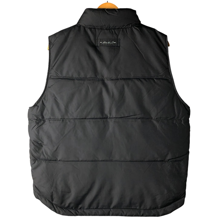 2000'S Eddie Bauer goose down vest, men's size small Nylon black type Vintage Second Hand