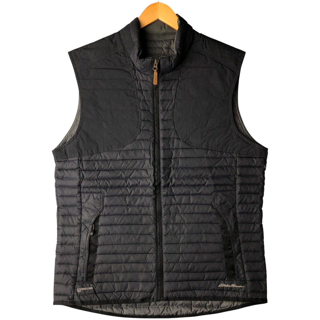Eddie Bauer SPORT SHOP STORMDOWN700 Goose Down Vest, Men's Size L Nylon black type Vintage Second Hand
