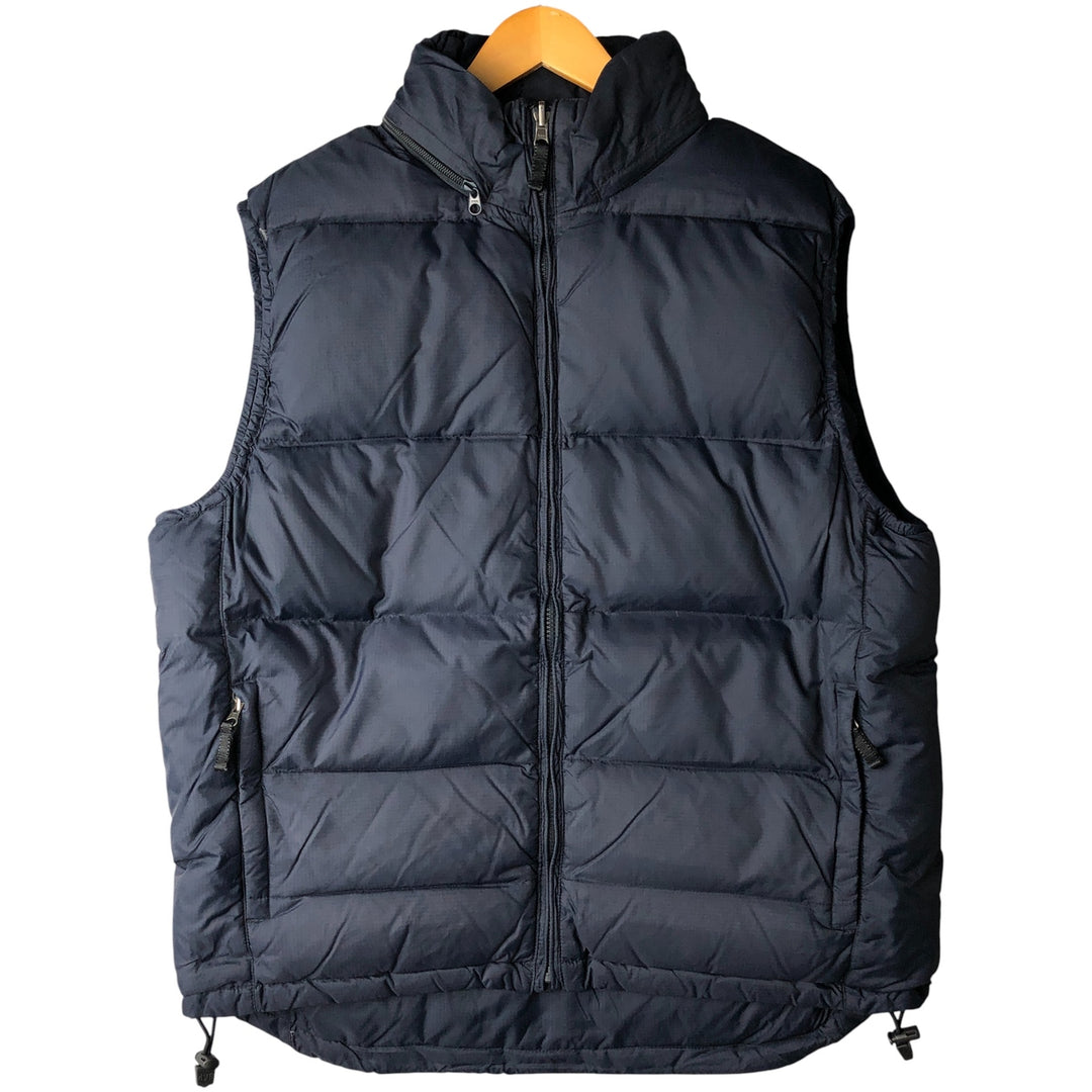 2000'S GAP reversible ripstop down vest, men's size L Nylon navy blue type Vintage Second Hand
