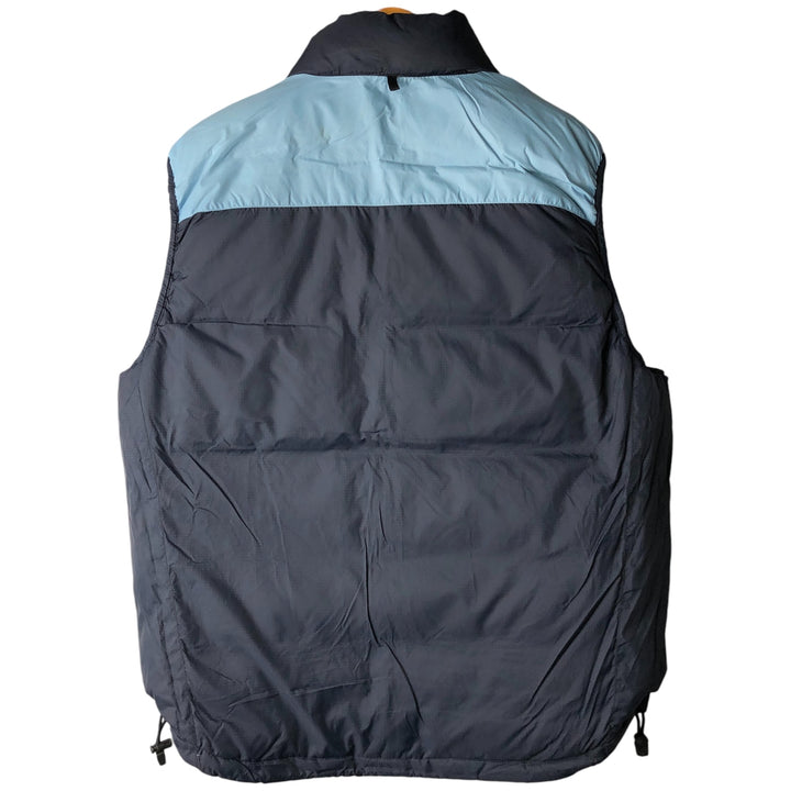 2000'S GAP reversible ripstop down vest, men's size L Nylon navy blue type Vintage Second Hand