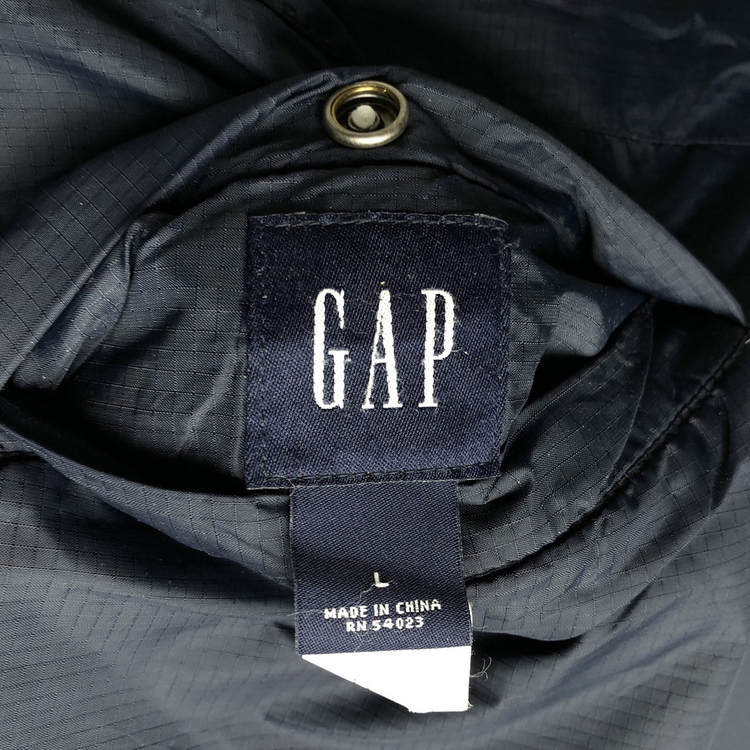 2000'S GAP reversible ripstop down vest, men's size L Nylon navy blue type Vintage Second Hand