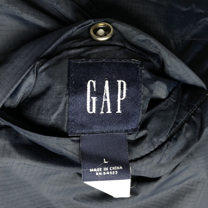 2000'S GAP reversible ripstop down vest, men's size L Nylon navy blue type Vintage Second Hand