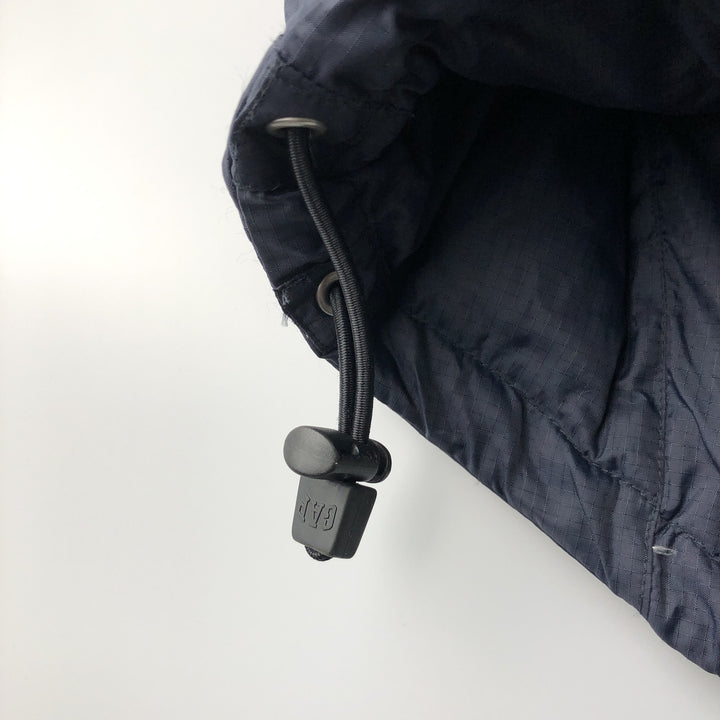 2000'S GAP reversible ripstop down vest, men's size L Nylon navy blue type Vintage Second Hand