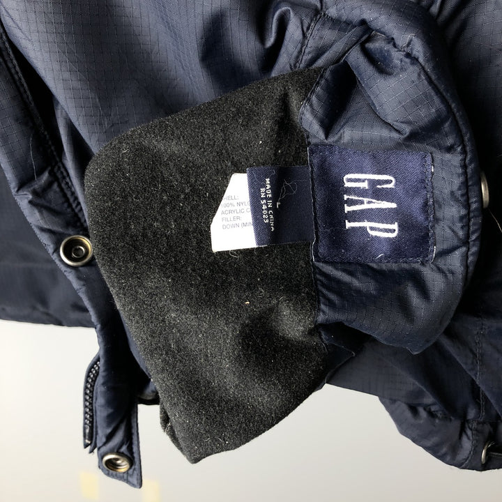 2000'S GAP reversible ripstop down vest, men's size L Nylon navy blue type Vintage Second Hand