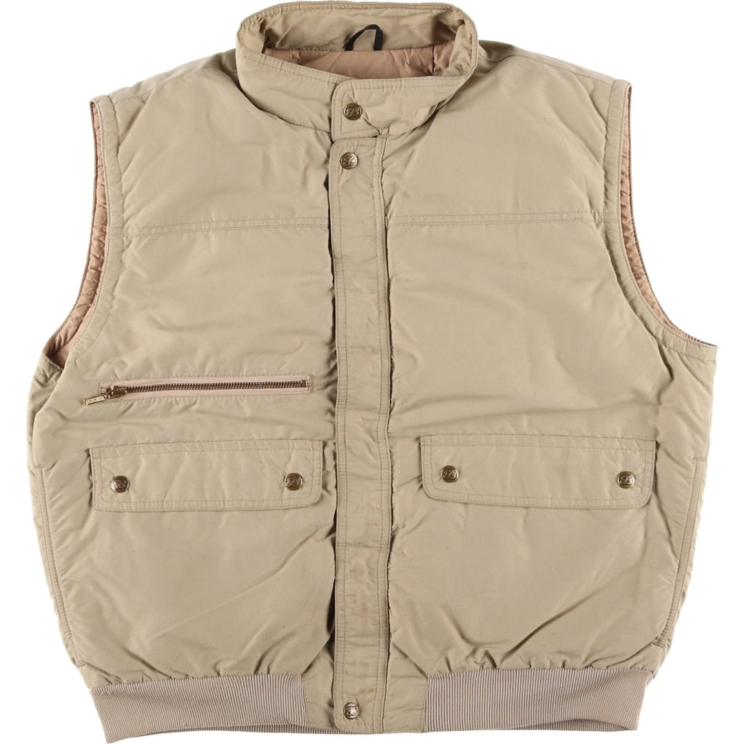 Vintage 1970'S Eddie Bauer goose down vest with black tag, size L, men's unclear Beige type Vintage Second Hand