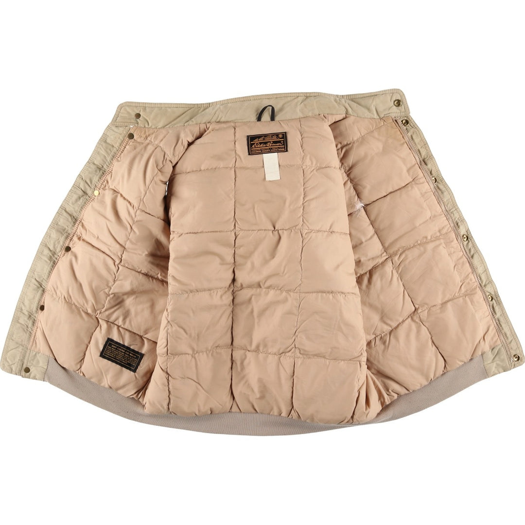 Vintage 1970'S Eddie Bauer goose down vest with black tag, size L, men's unclear Beige type Vintage Second Hand