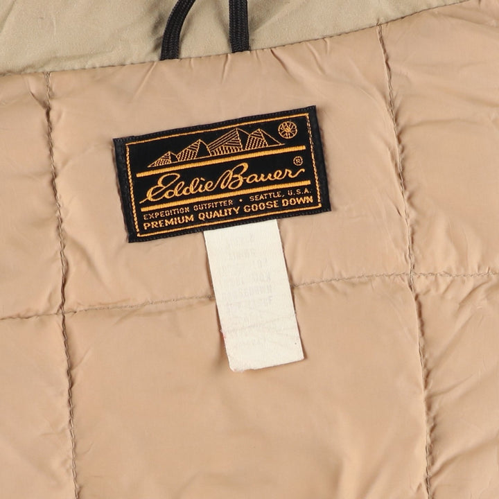Vintage 1970'S Eddie Bauer goose down vest with black tag, size L, men's unclear Beige type Vintage Second Hand