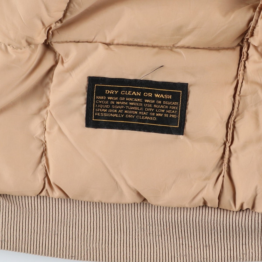 Vintage 1970'S Eddie Bauer goose down vest with black tag, size L, men's unclear Beige type Vintage Second Hand