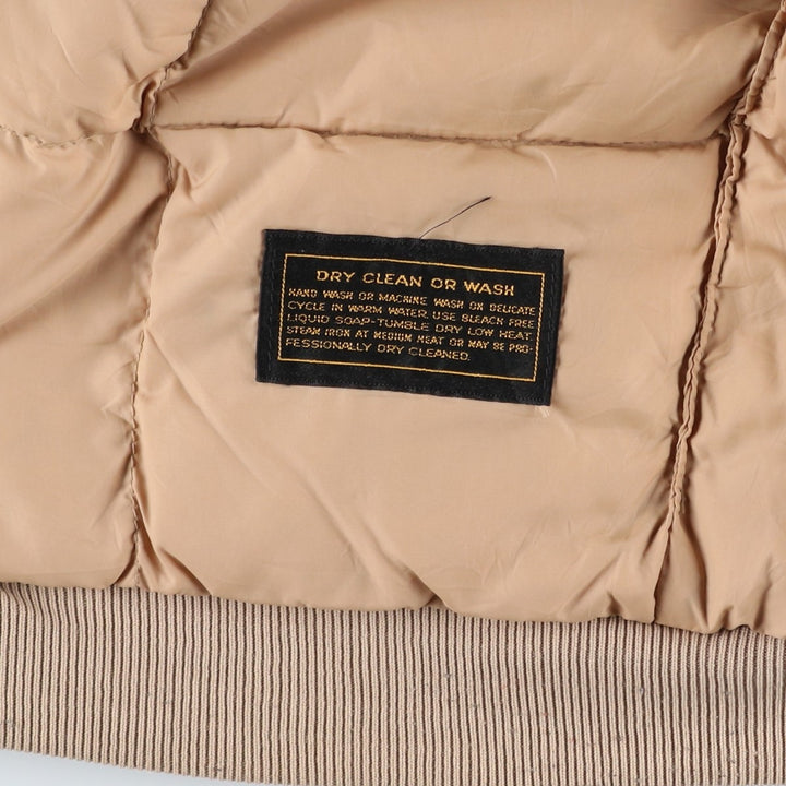Vintage 1970'S Eddie Bauer goose down vest with black tag, size L, men's unclear Beige type Vintage Second Hand