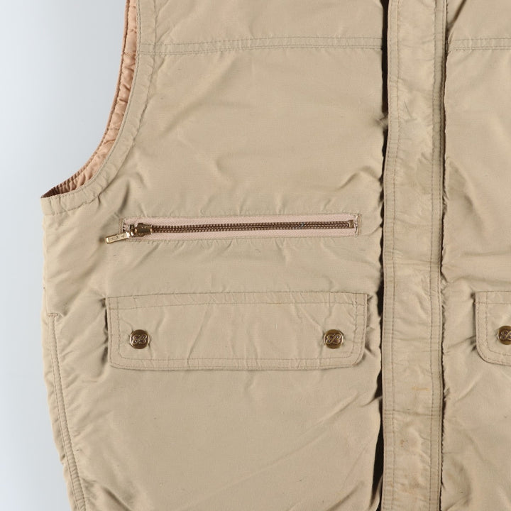 Vintage 1970'S Eddie Bauer goose down vest with black tag, size L, men's unclear Beige type Vintage Second Hand
