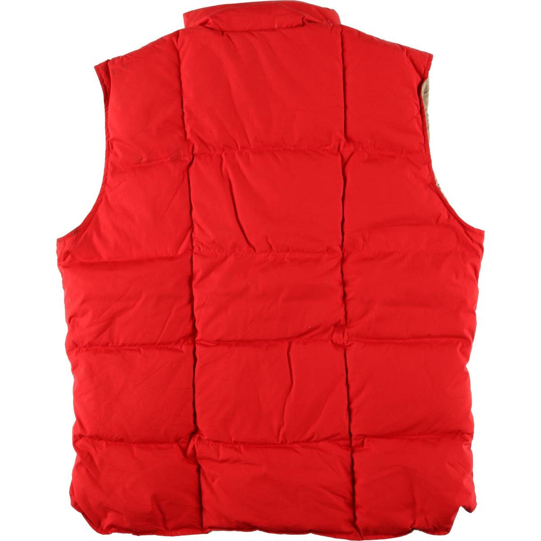 Vintage 1970'S Eddie Bauer black tag goose down vest, made in the USA, men's size XL polyester red type Vintage Second Hand