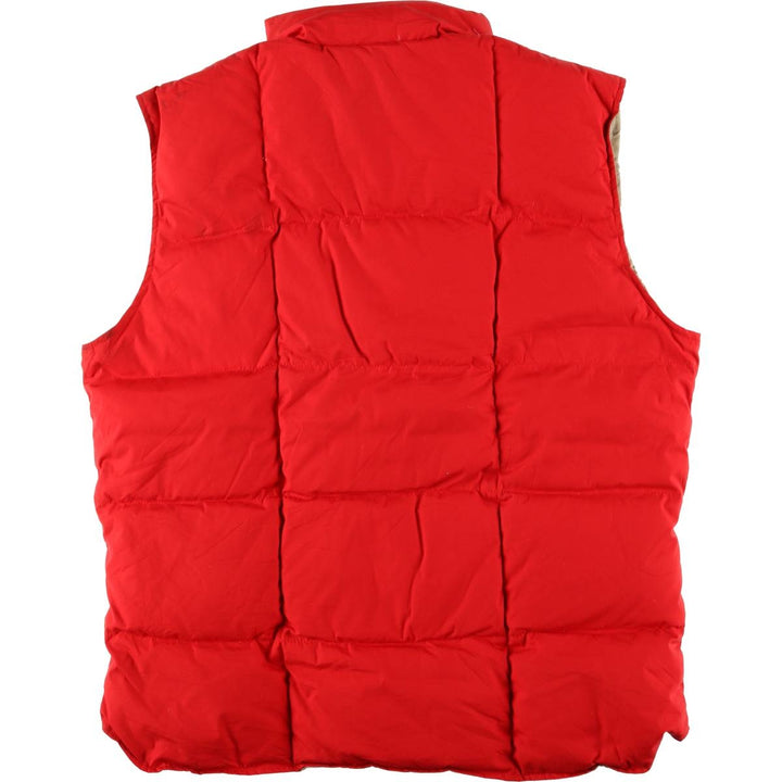 Vintage 1970'S Eddie Bauer black tag goose down vest, made in the USA, men's size XL polyester red type Vintage Second Hand