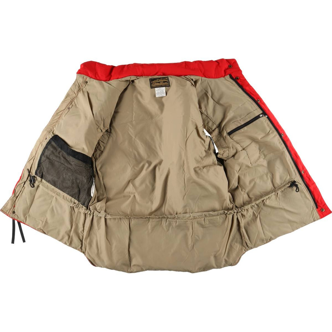 Vintage 1970'S Eddie Bauer black tag goose down vest, made in the USA, men's size XL polyester red type Vintage Second Hand