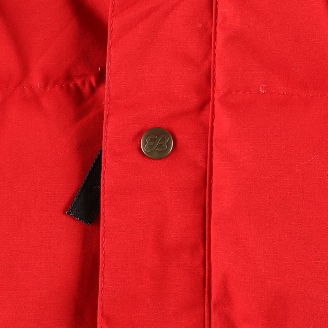 Vintage 1970'S Eddie Bauer black tag goose down vest, made in the USA, men's size XL polyester red type Vintage Second Hand