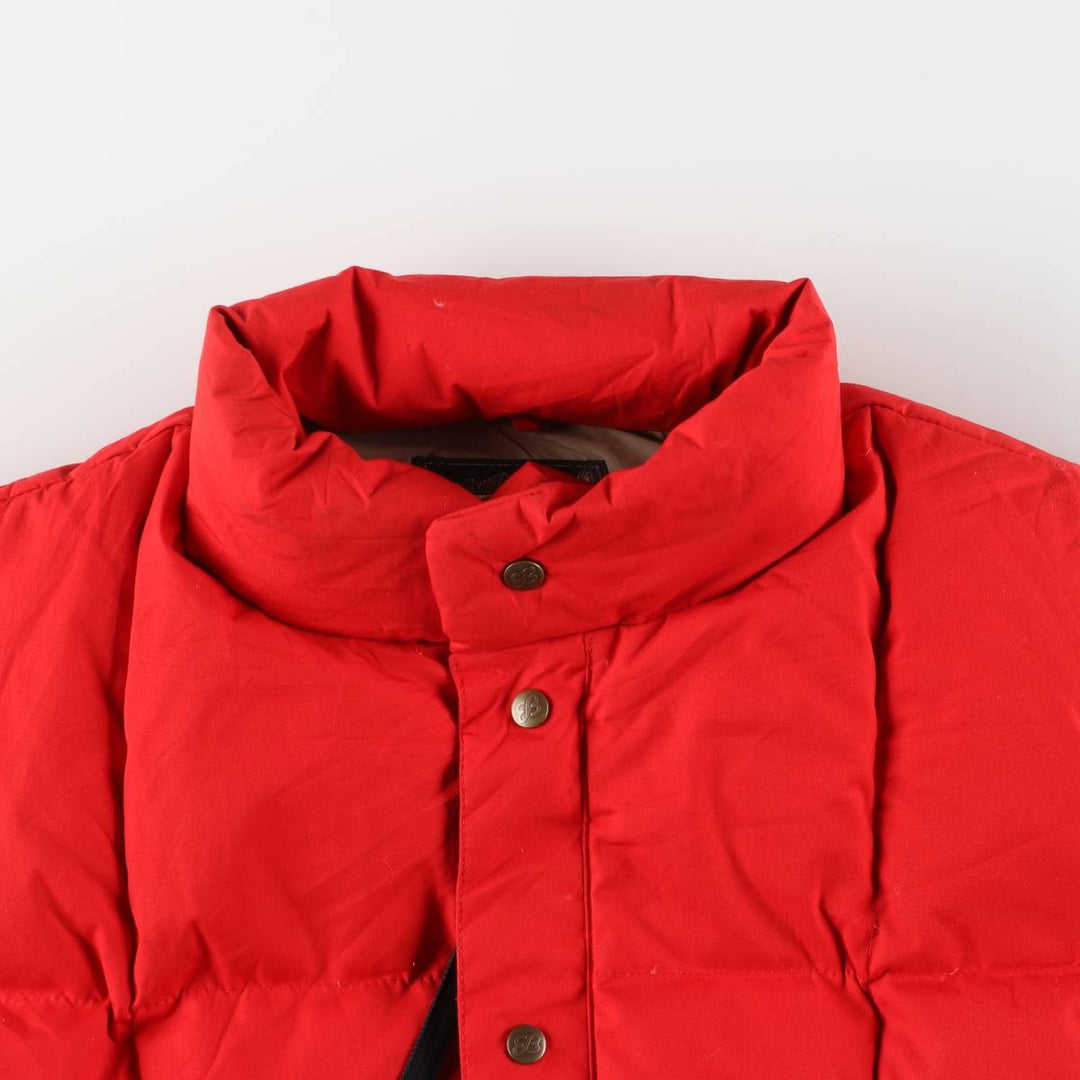 Vintage 1970'S Eddie Bauer black tag goose down vest, made in the USA, men's size XL polyester red type Vintage Second Hand